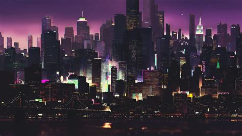 Download wallpaper 2560x1440 cyberpunk, buildings, dark, night ...