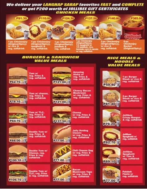 Jollibee Delivery Philippines : Delivery Hotlines