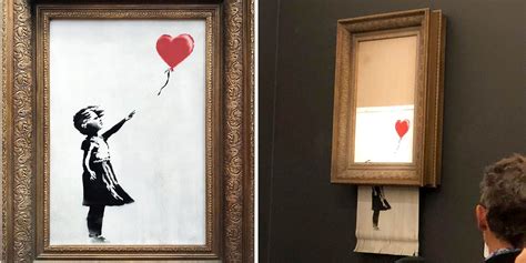 A painting by Banksy self-destructs the auction