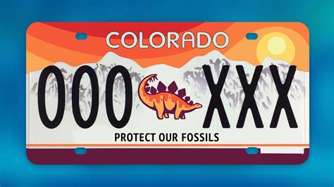 Stegosaurus License Plate - Dinosaur Ridge