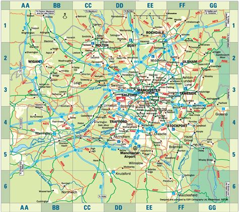 Greater Manchester map