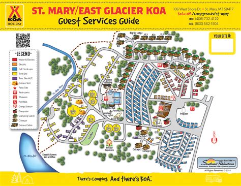 St Mary KOA Campground - Map | Glacier national park trip, Glacier ...