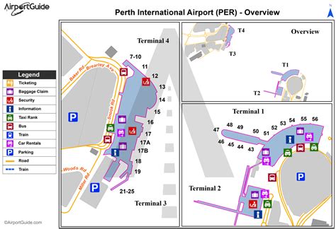 Perth - Perth International (PER) Airport Terminal Maps - TravelWidget.com