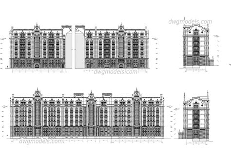 Villa Facade DWG