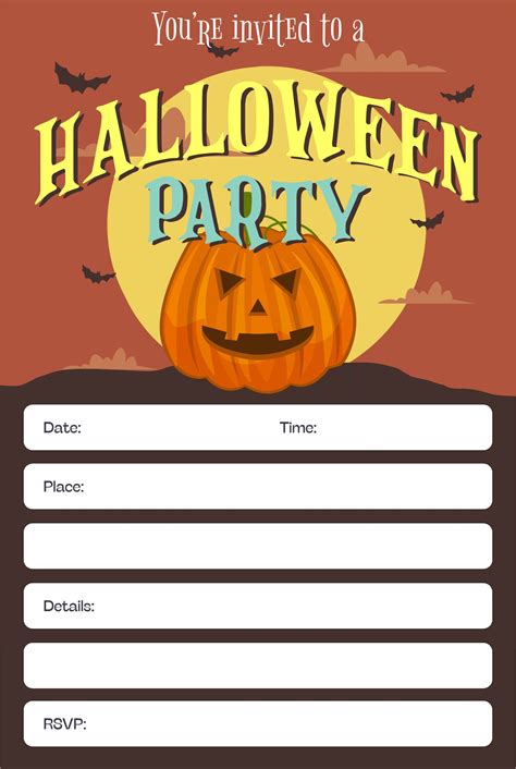 Blank Printable Halloween Invitations