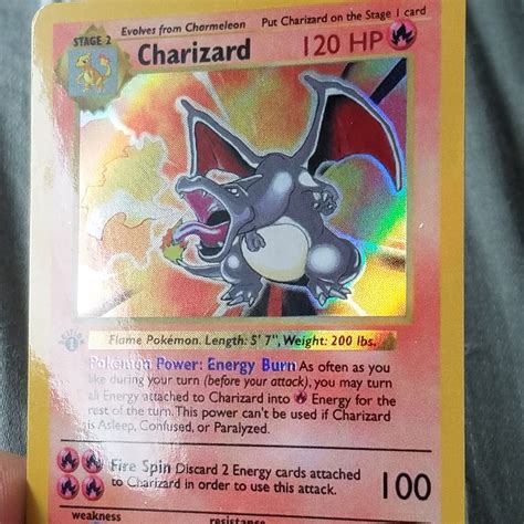 Holo Custom Shiny Charizard Pokemon Card 1st edition