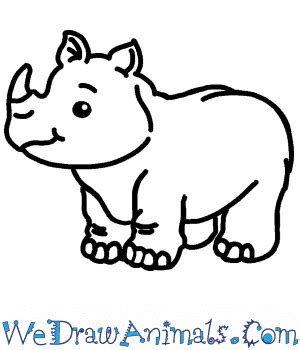 How to Draw a Cute Rhino