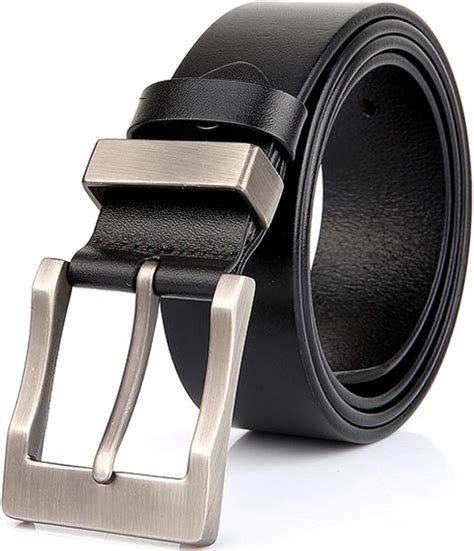 MEN'S Belts Leather Reversible Belt for Men 1.4" Width All Sizes (Black ...