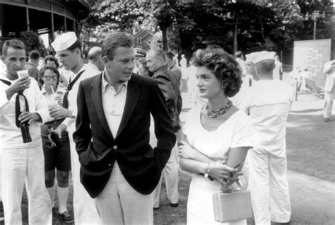 1955 Newport - Jackie w/ Michael Canfield, husband of her sister Lee ...