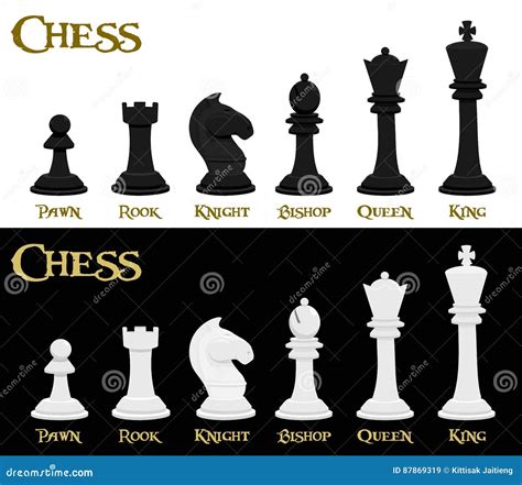 Name of each Chess pieces stock vector. Illustration of bishop - 87869319