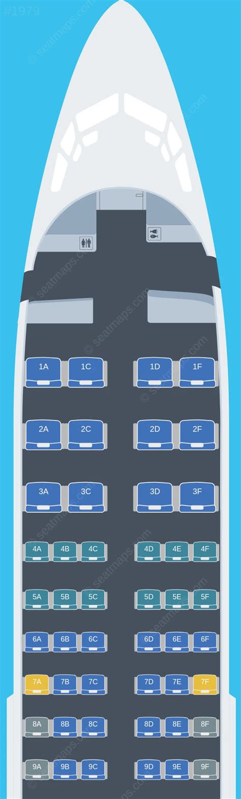 Seat map of WestJet Boeing 737-700 aircraft