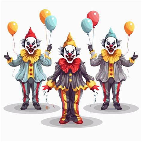 Premium Vector | Halloween clown brought to life in vector ai generation