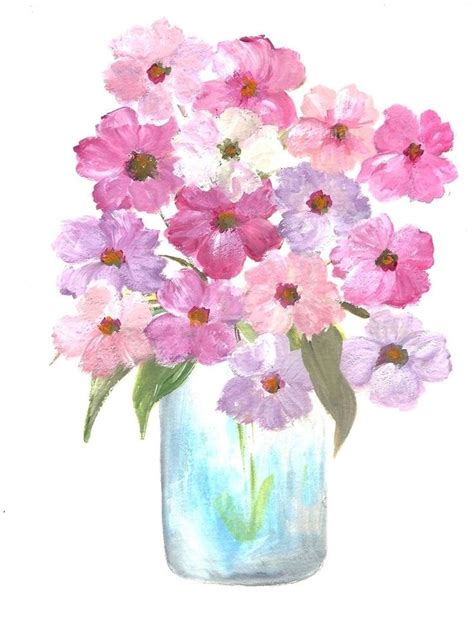 Original Cosmos Watercolor Floral Vase Series Cosmos - Etsy ...