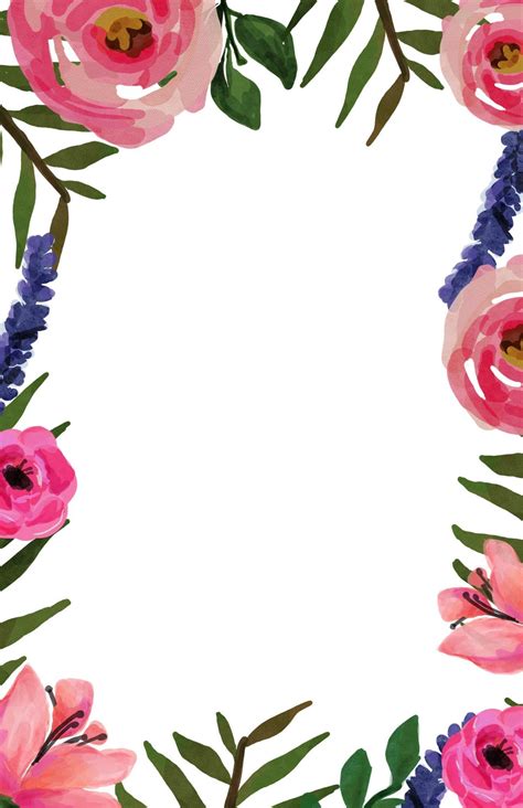 Free Printable Floral Border Templates - Image to u