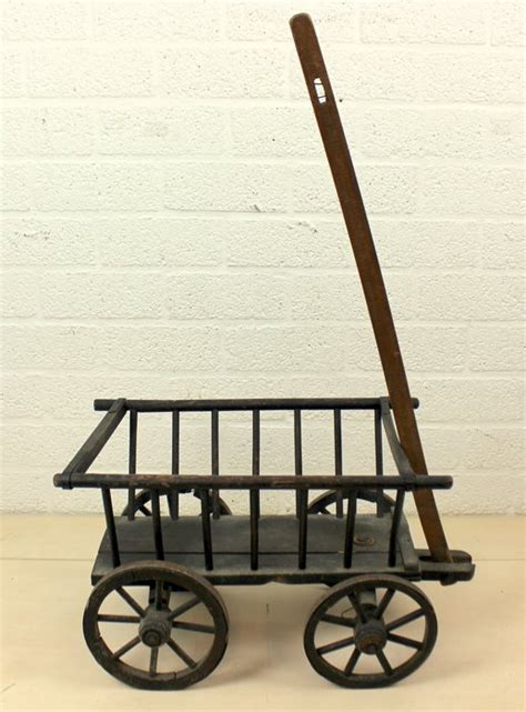 Antique wagon - wood with iron parts - Catawiki