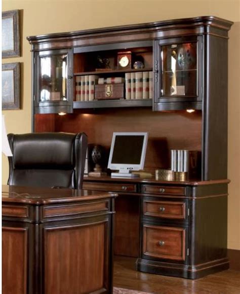 Two-Toned Grand Style Home Office Computer Desk with Hutch by Coaster ...