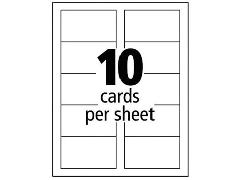 Avery 8859 Two-Sided Printable Clean Edge Business Cards, Glossy White ...