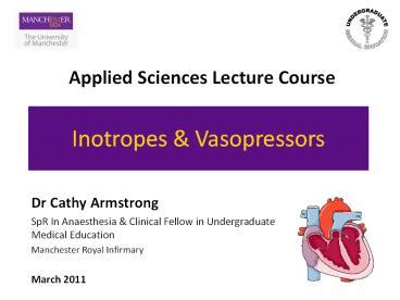 PPT – Inotropes & Vasopressors PowerPoint presentation | free to view ...