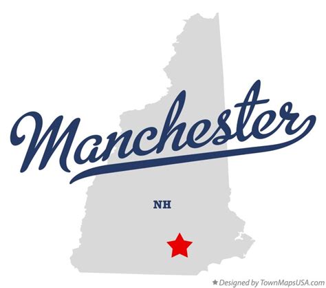 Map of Manchester, NH, New Hampshire