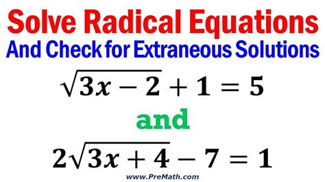 How to Solve Radical Equations - Step-by-Step Tutorial - YouTube