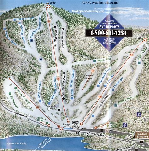 2000-01 Wachusett Trail Map - New England Ski Map Database ...