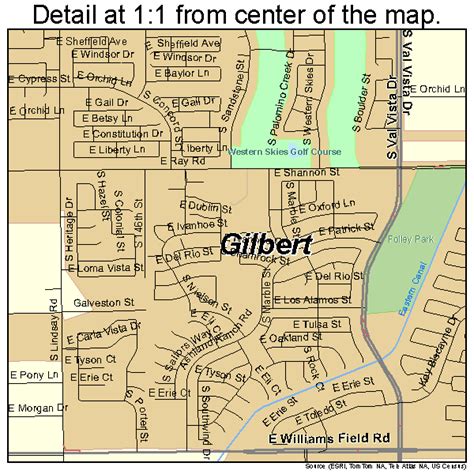 Gilbert Arizona Street Map 0427400