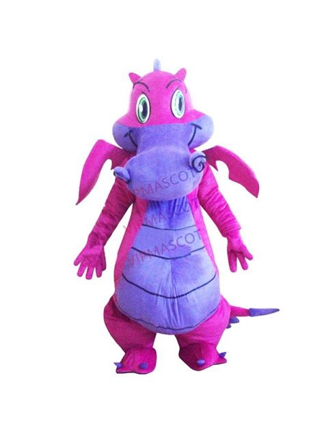 Big Purple Dragon Mascot Costume Fancy Dress Outfit Dress Shipping ...