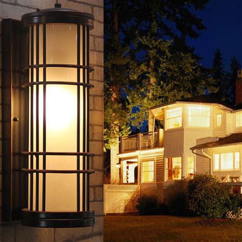 Large vintage outdoor lighting Courtyard wall lamp big retro glass ...