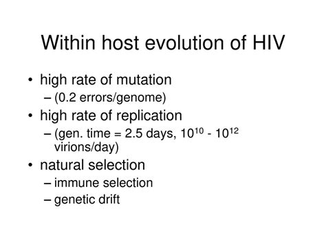 Evolution and transmission in HIV - ppt download