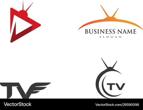 Tv logo design Royalty Free Vector Image - VectorStock