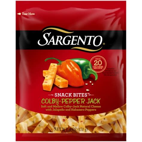 Sargento Snack Bites Colby Pepper Jack Cheese Sticks, 6 oz - Fred Meyer