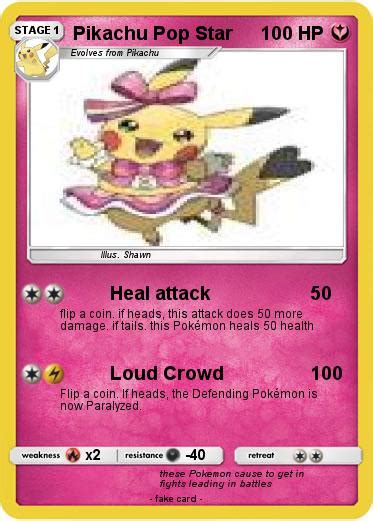 Pokémon Pikachu Pop Star 12 12 - Heal attack - My Pokemon Card