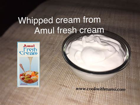 Whipped cream from Amul fresh cream - Welcome to Mansi's Kitchen