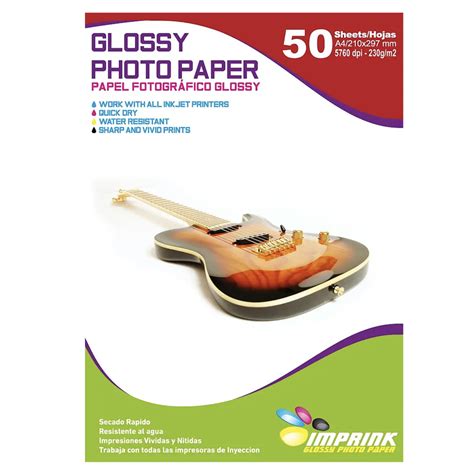 Papel Fotografico Glossy Brillante A3 De 230gr/50 Hojas - IdeArte