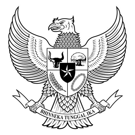 Garuda Pancasila Hitam Putih Cdr Garuda Burung Sketsa Pancasila ...