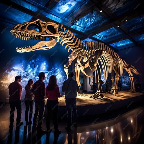 Premium AI Image | Photo Fossil skeleton of Dinosaur Cretaceous ...