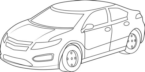 Cartoon Car Clipart Black and White