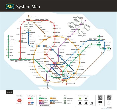 Singapore Latest MRT Map 2024