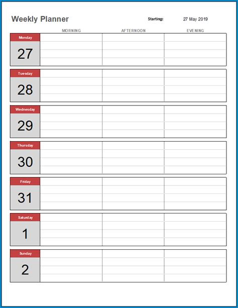 15+ Excel Templates Weekly Schedule | DocTemplates