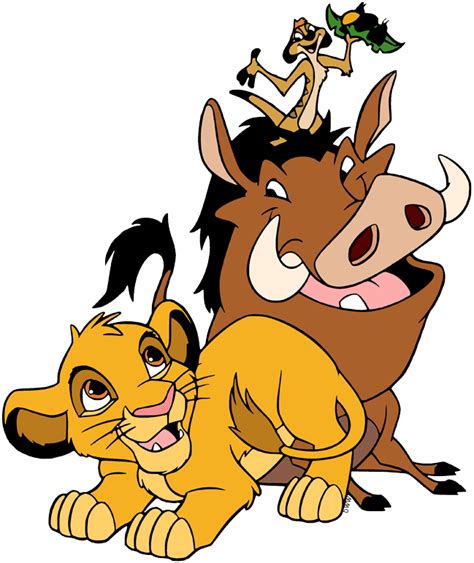 Clip art of Simba, Timon and Pumbaa #disney, #thelionking, #simba, # ...