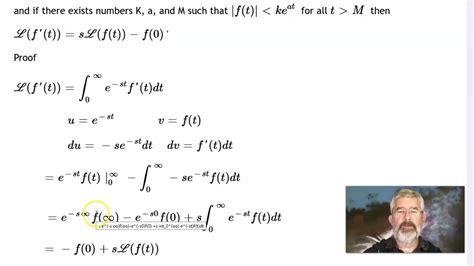 Laplace transform of a derivative - YouTube