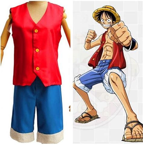 Online Cheap One Piece Luffy Cosplay Costume Monkey D Luffy 1st ...