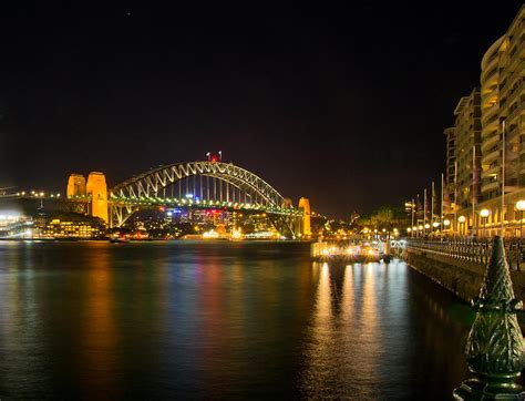 Sydney Harbour Bridge At Night Photograph by Jose Rojas