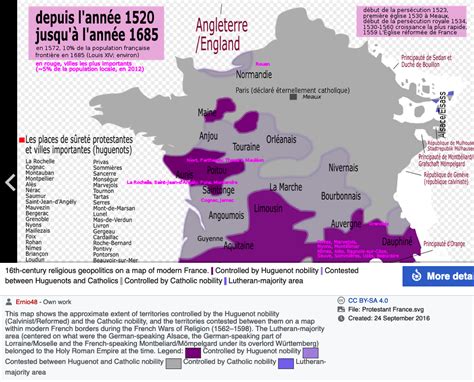 Map of Huguenot areas in France | Just World News