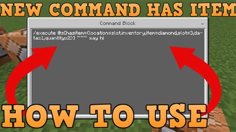 Minecraft Bedrock Edition Command Block Tutorial (Has Item) - YouTube