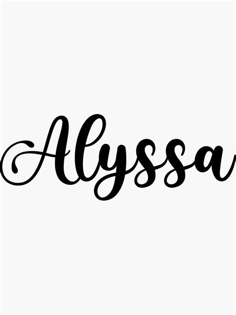 "Alyssa Name - Handwritten Calligraphy" Sticker for Sale by YelenaStore ...