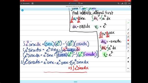 Integration by Parts - Definite Integral Example - YouTube