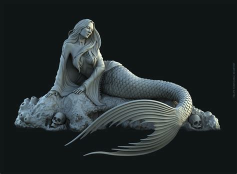 Siren's Lament - Digital Sculpture, Felipe Fontoura | Digital sculpture ...