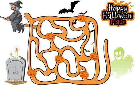 Halloween Maze Vector Art, Icons, and Graphics for Free Download