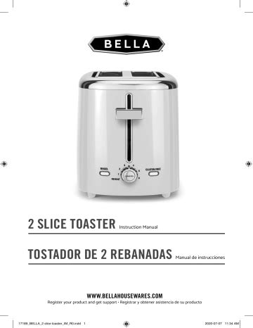 Bella 2 Slice Toaster Instruction manual | Manualzz